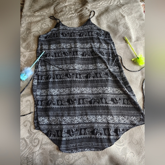 Final Touch Black and White Patterned Dress - Picture 3 of 4